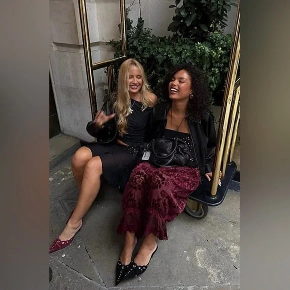 NWT FREE PEOPLE FOREVER YOUNG BURNOUT PANTS - Picture 4 of 4